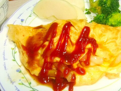 チーズと野菜のオムレツ